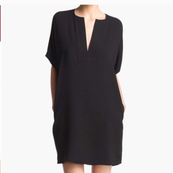 Vince Black Silk Shift Dress, S. - Picture 5 of 8